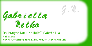 gabriella melko business card